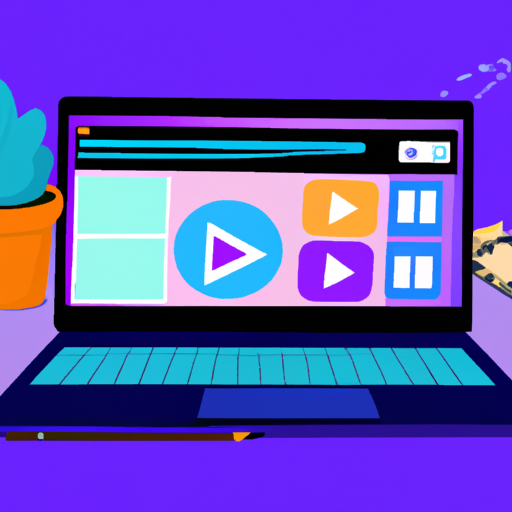 1. תמונה המתארת סרטון אנימציה צבעוני המתנגן על מסך מחשב נייד, המייצג את השימוש בסרטוני אנימציה בהקשר העסקי.